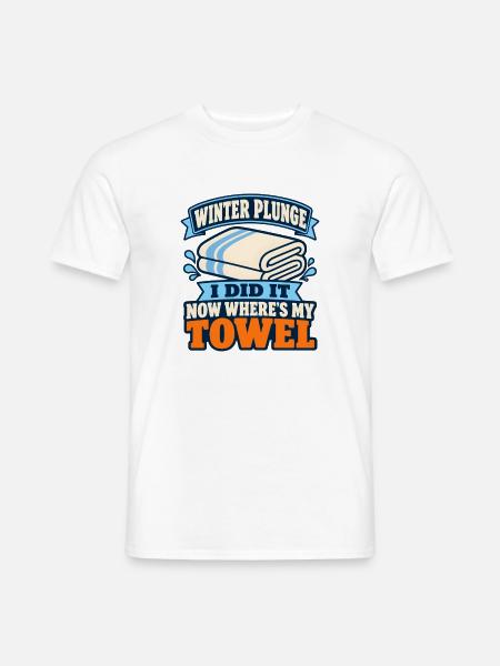 Winter Sprung Kaltwasser-challenge Schwimmfinisher - Männer T-Shirt - Weiß