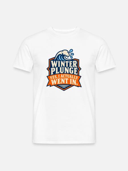 Winter Sprung Kaltwasser-challenge Schwimmfinisher - Männer T-Shirt - Weiß