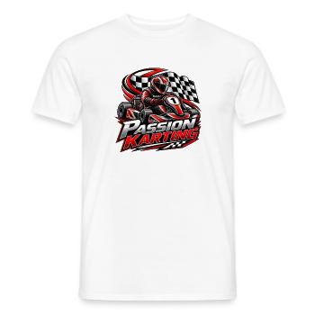 Leidenschaft beim Kartfahren – Geschwindigkeit, Adrenalin, Leidenschaft - Männer T-Shirt - Weiß - Vorne - AI Model Male 178 dark (178cm)