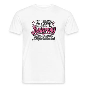 Ich bleibe für immer Jungfrau Vorbild - Männer T-Shirt - Weiß - Vorne - AI Model Male 178 dark (178cm)