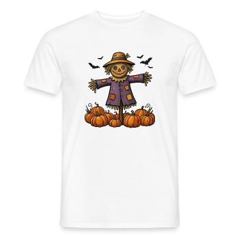 Vogelscheuche auf Kürbissen - Männer T-Shirt - Weiß - Vorne - AI Model Male 178 dark (178cm)