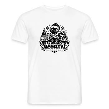Gamer Weihnachten: AFK? Negativ! Lustiges Geschenk - Männer T-Shirt - Weiß - Vorne - AI Model Male 178 dark (178cm)