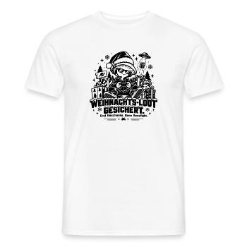 Weihnachten Loot gesichert Lustiges Gamer-Geschenk - Männer T-Shirt - Weiß - Vorne - AI Model Male 178 dark (178cm)