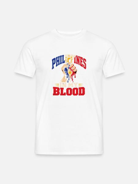 Philippinische Wurzeln Amerikanische Heimat - Männer T-Shirt - Weiß