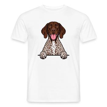 Deutsch Kurzhaar - Männer T-Shirt - Weiß - Vorne - AI Model Male 178 dark (178cm)