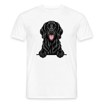 Flat Coated Retriever - Männer T-Shirt - Weiß - Vorne - AI Model Male 178 dark (178cm)