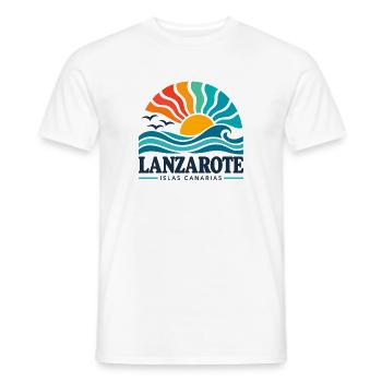 Lanzarote - Islas Canarias - Kanaren - Spanien - Männer T-Shirt - Weiß - Vorne - AI Model Male 178 dark (178cm)