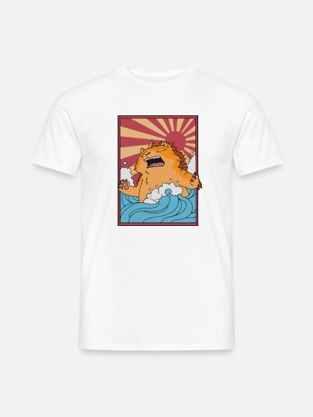 Catzilla Monsterkatze - Männer T-Shirt - Weiß