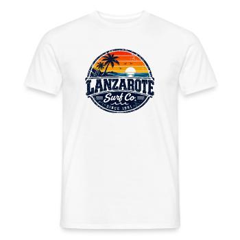 Lanzarote - Islas Canarias - Kanaren - Spanien - Männer T-Shirt - Weiß - Vorne - AI Model Male 178 dark (178cm)