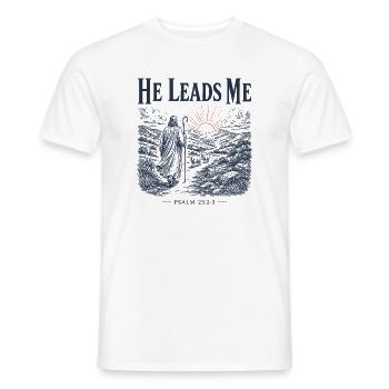 Psalm 23 Hirten-christliches Design - Männer T-Shirt - Weiß - Vorne - AI Model Male 178 dark (178cm)
