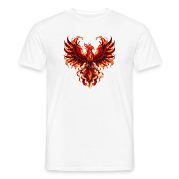 Karmesinrote Phönixflügel - Männer T-Shirt - Weiß - Vorne - AI Model Male 178 dark (178cm)