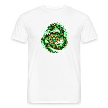 Smaragdgrüner Schlangenstern - Männer T-Shirt - Weiß - Vorne - AI Model Male 178 dark (178cm)