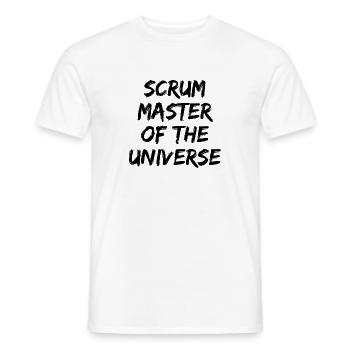 SCRUM MASTER OF THE UNIVERSE AGILE TEAM - Männer T-Shirt - Weiß - Vorne - AI Model Male 178 dark (178cm)