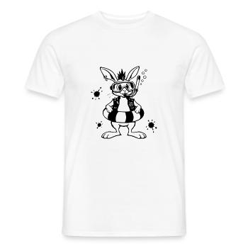 Bunny Punk und das Taucherhase Abenteuer - Männer T-Shirt - Weiß - Vorne - AI Model Male 178 dark (178cm)