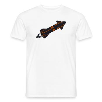 Raumschiff Rakete Silhouette - Männer T-Shirt - Weiß - Vorne - AI Model Male 178 dark (178cm)