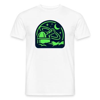 Sternwarte Teleskop Logo - Männer T-Shirt - Weiß - Vorne - AI Model Male 178 dark (178cm)