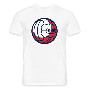 Retro Fussball Lederball Icon - Männer T-Shirt - Weiß - Vorne - AI Model Male 178 dark (178cm)