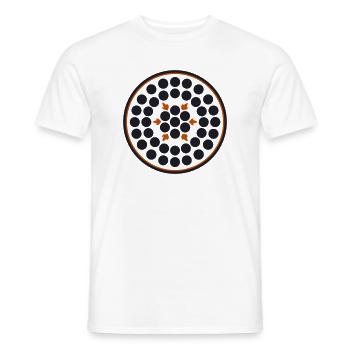 Raketenantrieb Triebwerk Logo - Männer T-Shirt - Weiß - Vorne - AI Model Male 178 dark (178cm)