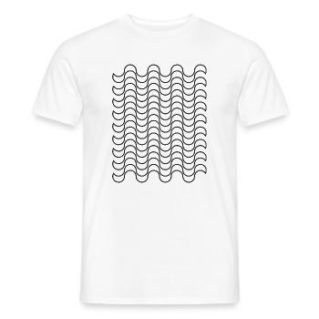Wellenmuster - Männer T-Shirt - Weiß - Vorne - AI Model Male 178 dark (178cm)