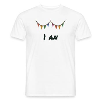 1. 1 Jahr. 1. JUBILÄUM. 1-JÄHRIGES JUBILÄUM - Männer T-Shirt - Weiß - Vorne - AI Model Male 178 dark (178cm)