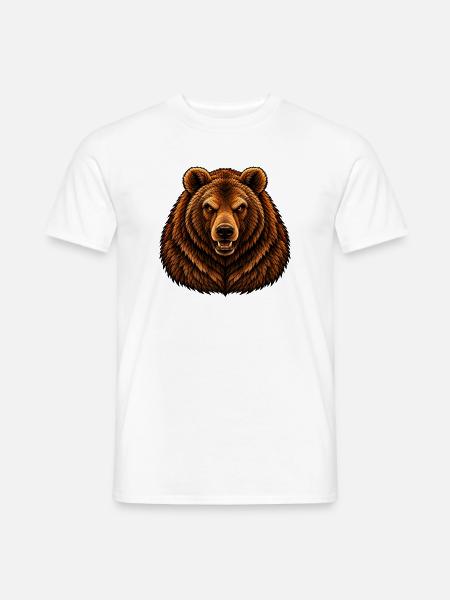 Der Bär - Männer T-Shirt - Weiß