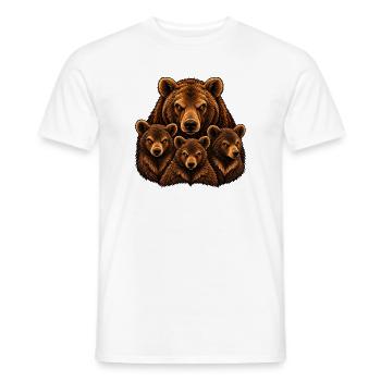Weibliche Bären und Bärenjungen - Männer T-Shirt - Weiß - Vorne - AI Model Male 178 dark (178cm)