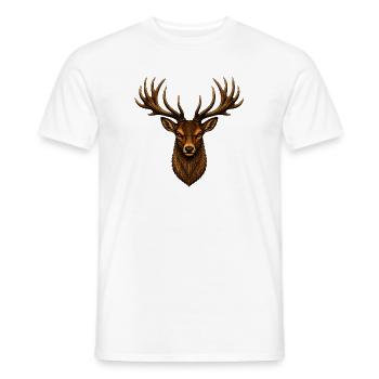 Rothirsch - Männer T-Shirt - Weiß - Vorne - AI Model Male 178 dark (178cm)