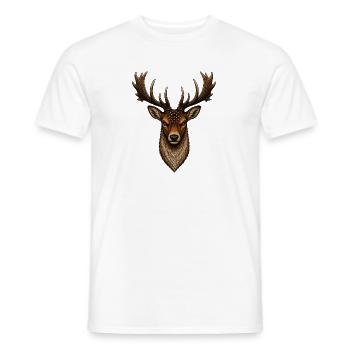 Damhirsch - Männer T-Shirt - Weiß - Vorne - AI Model Male 178 dark (178cm)