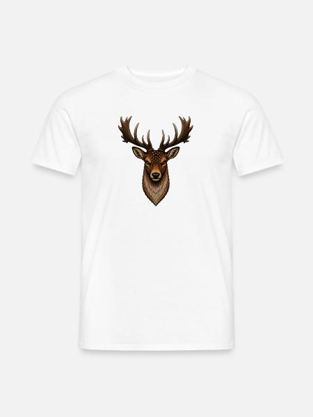 Damhirsch - Männer T-Shirt - Weiß