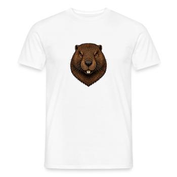 Der Biber - Männer T-Shirt - Weiß - Vorne - AI Model Male 178 dark (178cm)