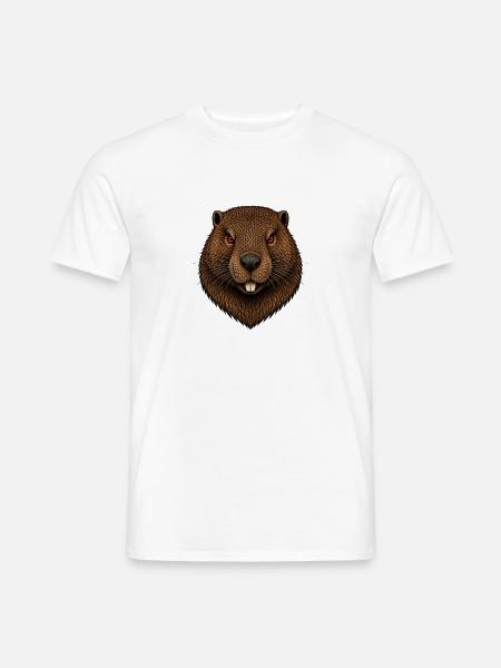 Der Biber - Männer T-Shirt - Weiß