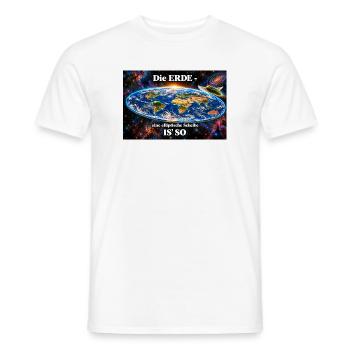 Die Erde -  elliptische Scheibe - Männer T-Shirt - Weiß - Vorne - AI Model Male 178 dark (178cm)