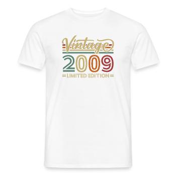 Vintage 2009 Limited Edition Geburtstag Retro - Männer T-Shirt - Weiß - Vorne - AI Model Male 178 dark (178cm)