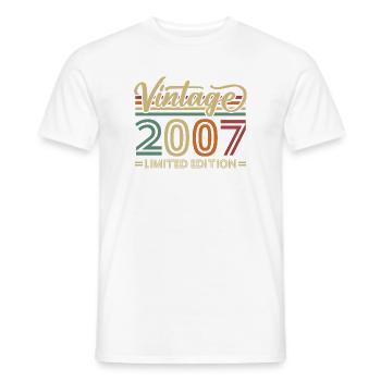 Vintage 2007 Limited Edition Geburtstag Retro - Männer T-Shirt - Weiß - Vorne - AI Model Male 178 dark (178cm)