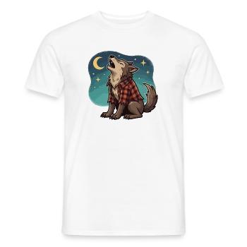 Werwolf im karierten Hemd - Männer T-Shirt - Weiß - Vorne - AI Model Male 178 dark (178cm)
