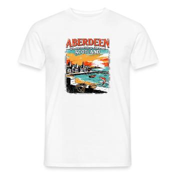City Welcome To Aberdeen Scotland Novelty For - Männer T-Shirt - Weiß - Vorne - AI Model Male 178 dark (178cm)