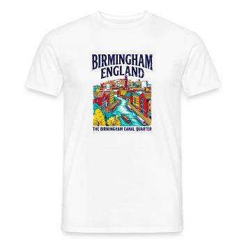 View City Birmingham England Canal Quarter - Männer T-Shirt - Weiß - Vorne - AI Model Male 178 dark (178cm)