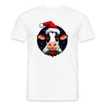 Kühe Christmas - Männer T-Shirt - Weiß - Vorne - AI Model Male 178 dark (178cm)