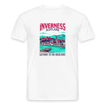 City Inverness Scotland Gateway To The Highlands - Männer T-Shirt - Weiß - Vorne - AI Model Male 178 dark (178cm)