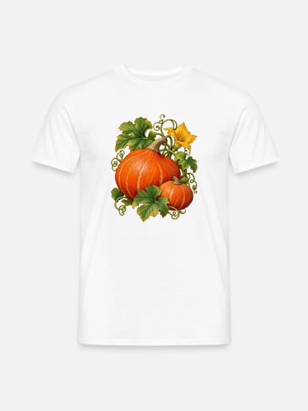 Hokkaido Kürbisernte - Männer T-Shirt - Weiß