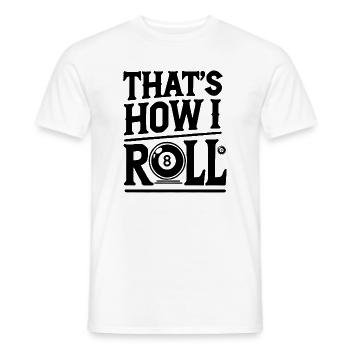  Billard Spiel Billardtisch Sprüche Snooker Pool - Männer T-Shirt - Weiß - Vorne - AI Model Male 178 dark (178cm)