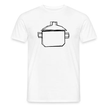 Kochtopf handgezeichnet - Männer T-Shirt - Weiß - Vorne - AI Model Male 178 dark (178cm)