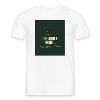 Angeln - Männer T-Shirt - Weiß - Vorne - AI Model Male 178 dark (178cm)