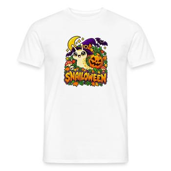 Snailoween – Kürbisschnecke - Männer T-Shirt - Weiß - Vorne - AI Model Male 178 dark (178cm)