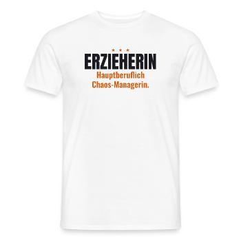 Erzieherin Shirt – Hauptberuflich Chaos-Managerin - Männer T-Shirt - Weiß - Vorne - AI Model Male 178 dark (178cm)