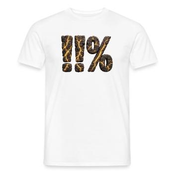 11 Prozent - 1% mehr geben - Männer T-Shirt - Weiß - Vorne - AI Model Male 178 dark (178cm)