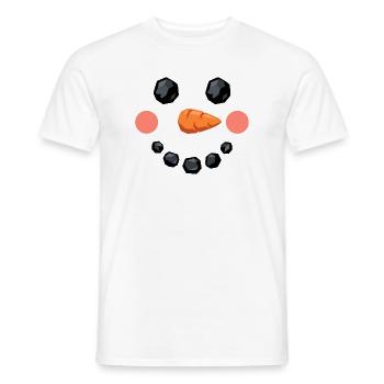Lächelndes Schneemann Gesicht - Männer T-Shirt - Weiß - Vorne - AI Model Male 178 dark (178cm)