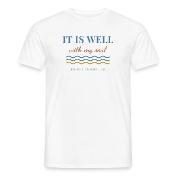 It Is Well With My Soul – Christian Hymn - Männer T-Shirt - Weiß - Vorne - AI Model Male 178 dark (178cm)