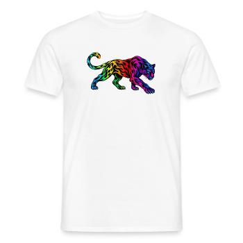 Stammes-Regenbogenpanther - Männer T-Shirt - Weiß - Vorne - AI Model Male 178 dark (178cm)