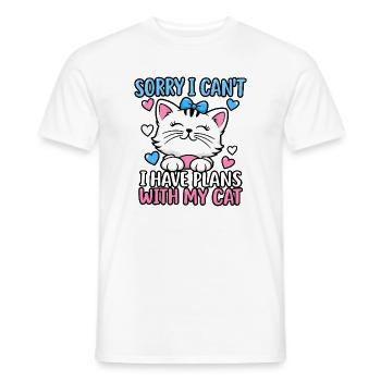 Katzenliebhaber Katzenmama Haustiereltern Kätzchenkunst - Männer T-Shirt - Weiß - Vorne - AI Model Male 178 dark (178cm)